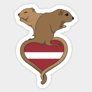 Gerbil Latvia (light) Sticker